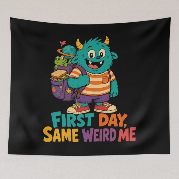 Item preview, Back to School First Day Same Weird Me | Funny Back to School Art designed and sold by Uglyandcute.