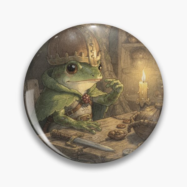 Item preview, Frog Knight and His Acorn Helmet designed and sold by PictorialWhimsy.