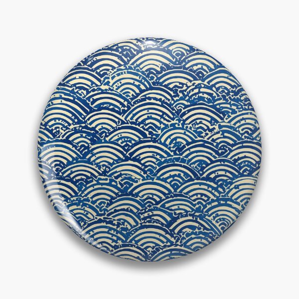 Item preview, Seigaiha — Traditional Japanese Wave Pattern in Indigo Blue designed and sold by derideriworks.
