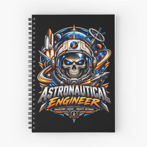 Item preview, Astronautical Engineer Skull – Trajectory Locked, Gravity Optional designed and sold by Koepke Art & Design.