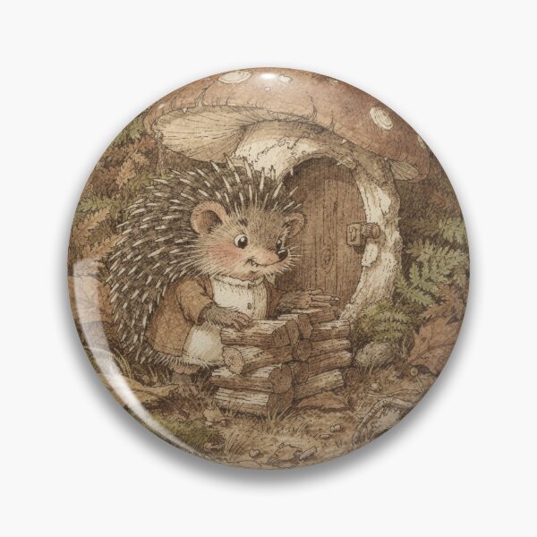 Item preview, Hedgehog Folk Stacking Firewood designed and sold by PictorialWhimsy.