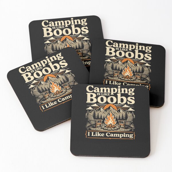 Item preview, Camping is Like Boobs Funny Campfire Camper Mens Womens designed and sold by Juansustait.