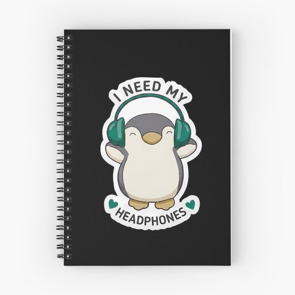 Item preview, ADHD I Need My Headphones Cute Kawaii Penguin Neurodivergent Awareness Humor Quote designed and sold by Marti’s Shop Corner.