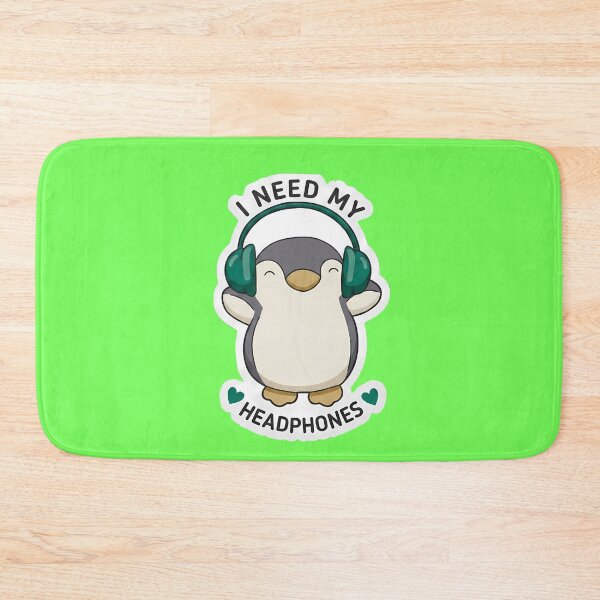 Item preview, ADHD I Need My Headphones Cute Kawaii Penguin Neurodivergent Awareness Humor Quote designed and sold by Marti’s Shop Corner.