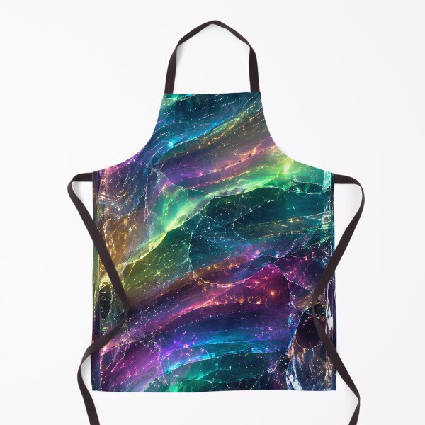 Item preview, Aurora Glass Iridescent Cosmic Texture | Holographic Northern Lights Crystal designed and sold by Extravanganzza.