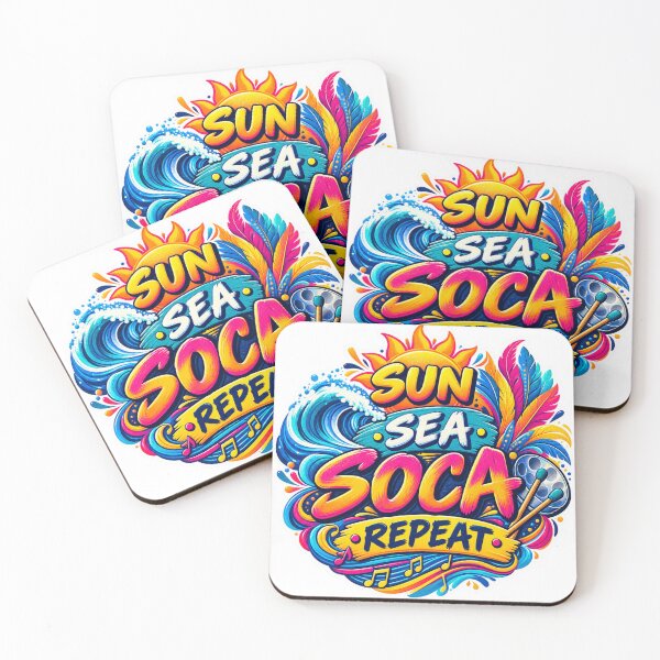 Item preview, Sun Sea Soca Repeat – Caribbean Music Lover Design designed and sold by CaribChroma.