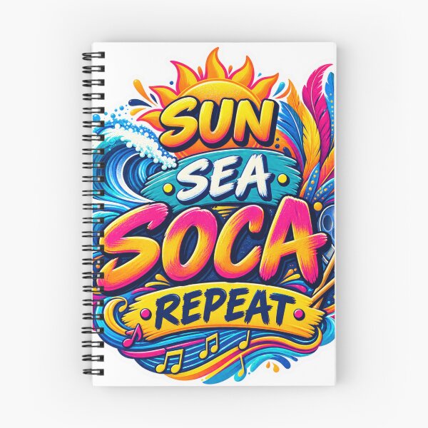 Item preview, Sun Sea Soca Repeat – Caribbean Music Lover Design designed and sold by CaribChroma.