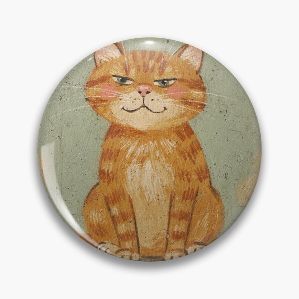 Item preview, Smug Orange Tom Folk Painting designed and sold by PictorialWhimsy.