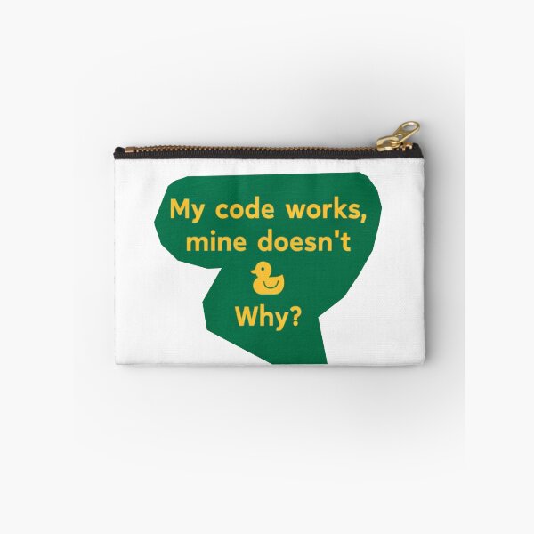 Item preview, Funny Programming Sticker: My Code Works, Mine Doesn't With Rubber Duck Debugging Joke designed and sold by KanDa-Shop.
