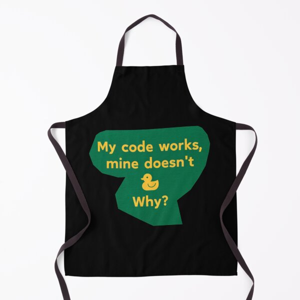 Item preview, Funny Programming Sticker: My Code Works, Mine Doesn't With Rubber Duck Debugging Joke designed and sold by KanDa-Shop.