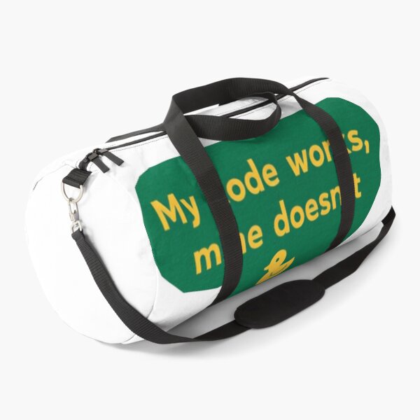 Item preview, Funny Programming Sticker: My Code Works, Mine Doesn't With Rubber Duck Debugging Joke designed and sold by KanDa-Shop.
