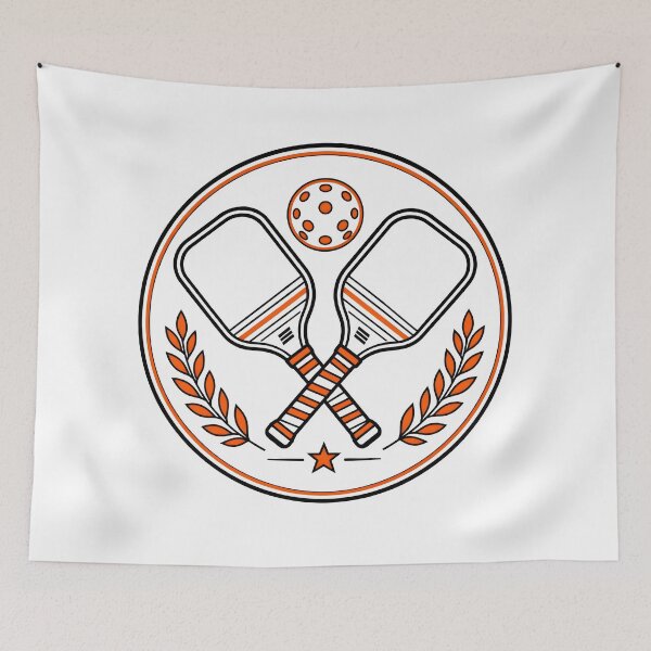 Item preview, Pickleball Retro Badge – Crossed Paddles & Ball Vintage Sports Emblem designed and sold by Divakar Fashion.