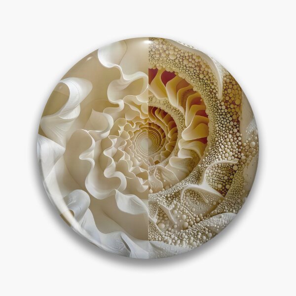 Item preview, Intricate Organic Abstract Design in Ivory and White designed and sold by Vicky Brago-Mitchell®.