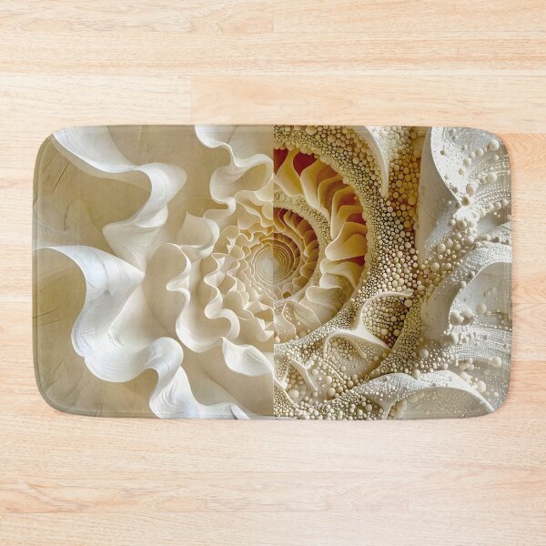 Item preview, Intricate Organic Abstract Design in Ivory and White designed and sold by Vicky Brago-Mitchell®.