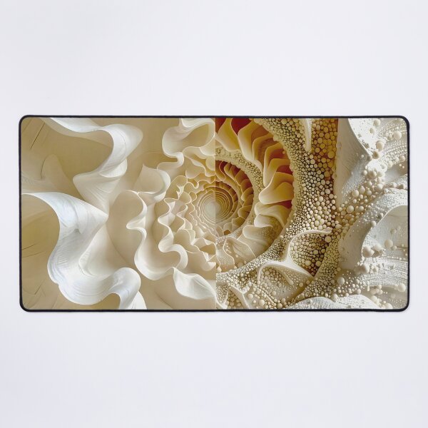 Item preview, Intricate Organic Abstract Design in Ivory and White designed and sold by Vicky Brago-Mitchell®.