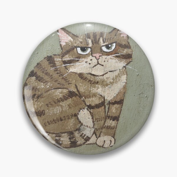 Item preview, Sleepy Brown Tabby Loaf Folk Art designed and sold by PictorialWhimsy.