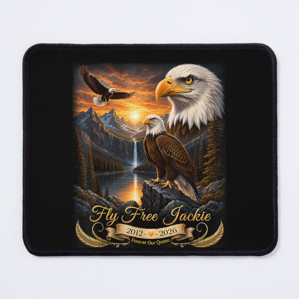 Item preview, Jackie and Shadow Big Bear Lake Bald Eagle Memorial Tribute designed and sold by Juansustait.
