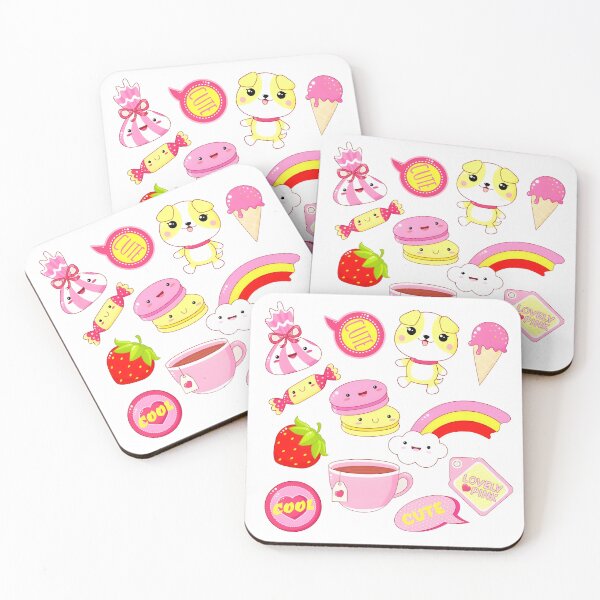Item preview, Charming Pink & Sweet Kawaii Sticker Collection designed and sold by shopitretanslim.