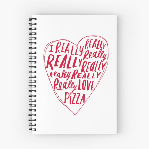 Item preview, I Really Really Love Pizza Heart Text Typography Design designed and sold by artworkathome.