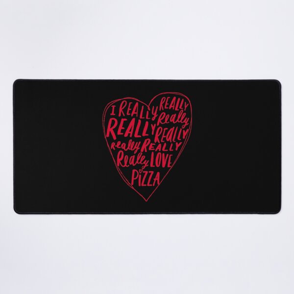 Item preview, I Really Really Love Pizza Heart Text Typography Design designed and sold by artworkathome.