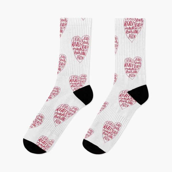 Item preview, I Really Really Love Pizza Heart Text Typography Design designed and sold by artworkathome.
