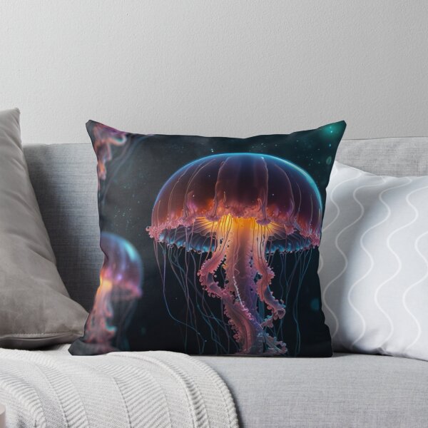 Item preview, Close-up of glowing jellyfish in the deep sea designed and sold by Kochainn.