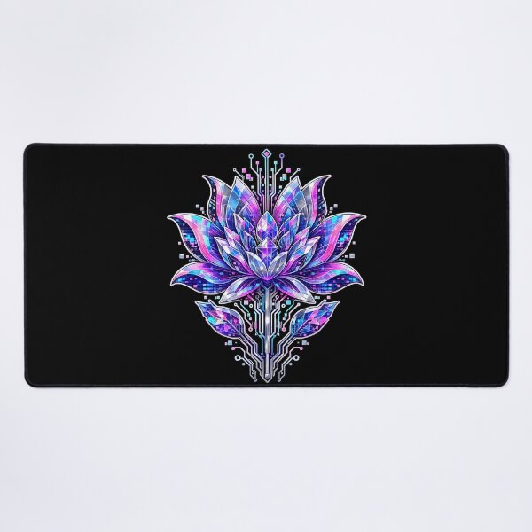 Item preview, Adversarial Cyber Lotus Glitch Art Flower designed and sold by Uglyandcute.