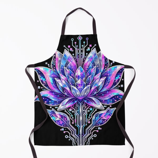 Item preview, Adversarial Cyber Lotus Glitch Art Flower designed and sold by Uglyandcute.