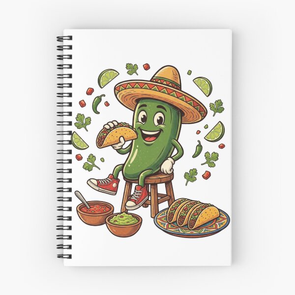 Item preview, Vintage Jalapeño Taco Mexican Food Illustration designed and sold by lovepower.
