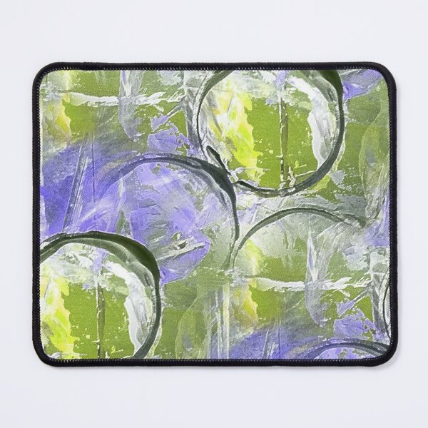 Item preview, Painterly Circle Pattern in Green and Purple designed and sold by Artistestella.