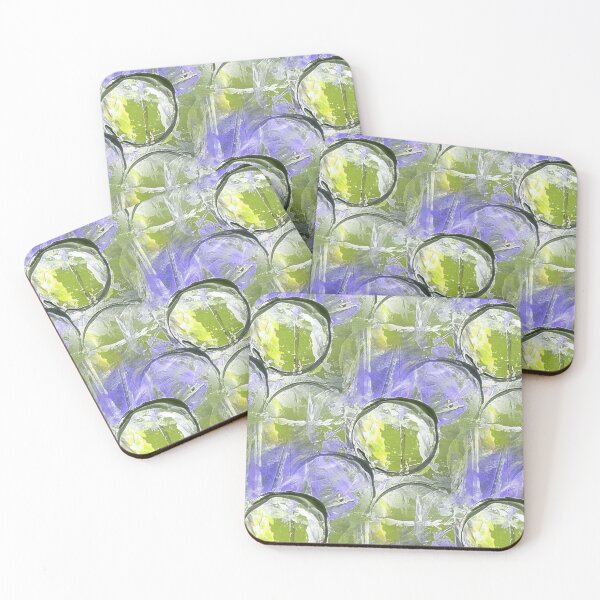 Item preview, Painterly Circle Pattern in Green and Purple designed and sold by Artistestella.