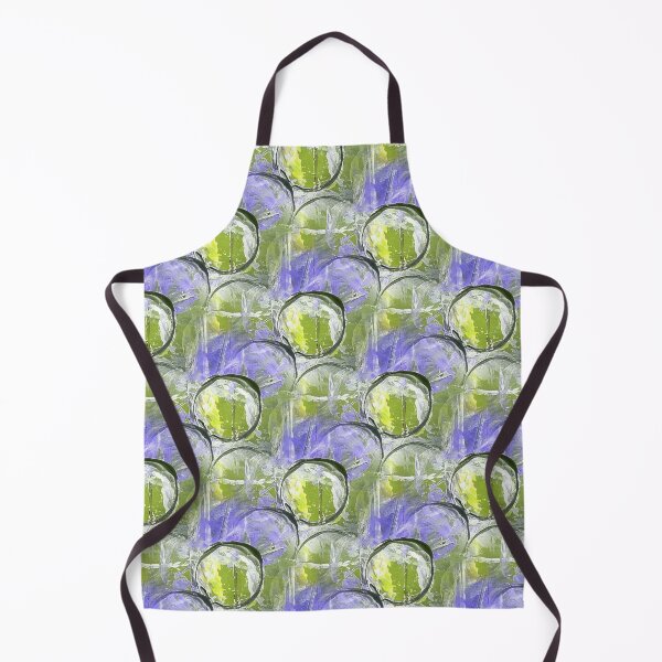 Item preview, Painterly Circle Pattern in Green and Purple designed and sold by Artistestella.