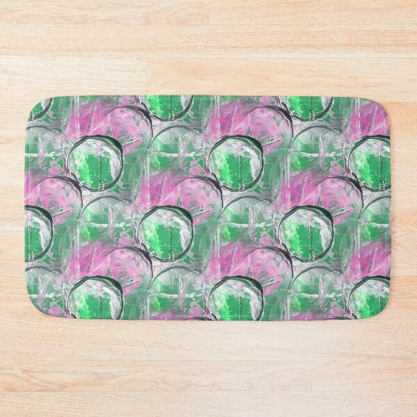 Item preview, Painterly Circle Pattern in Green and Pink designed and sold by Artistestella.