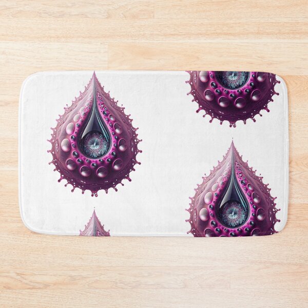 Item preview, Magenta Fractal Teardrop with Pearls designed and sold by RAGANADesign.