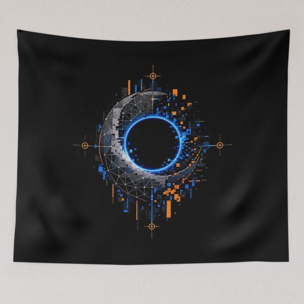 Item preview, Adversarial Privacy Eclipse Cybersecurity Glitch Art designed and sold by Uglyandcute.