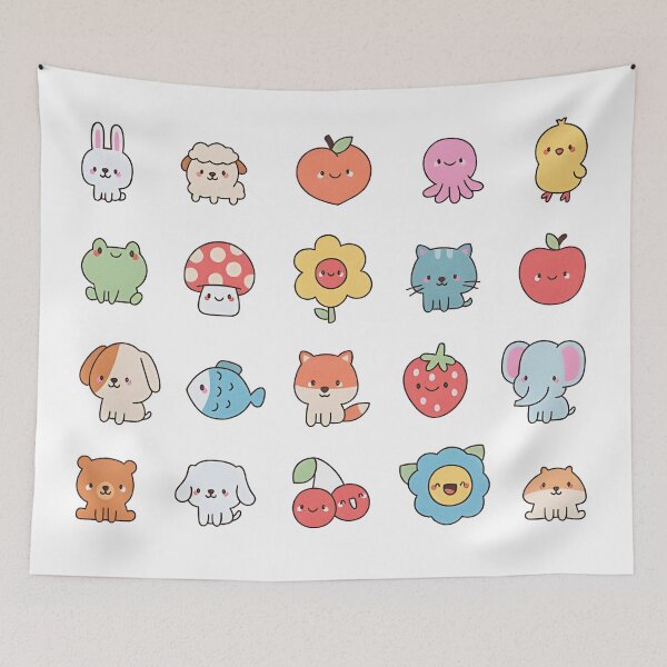 Item preview, Charming Kawaii Pals: Cute Animal & Fruit Sticker Collection designed and sold by shopitretanslim.