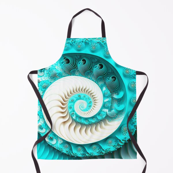 Item preview, Turquoise Fractal Spiral with Cream Centre designed and sold by RAGANADesign.