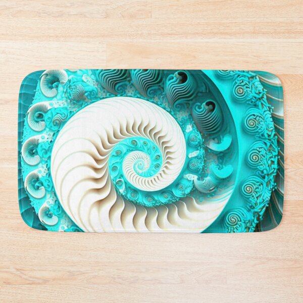 Item preview, Turquoise Fractal Spiral with Cream Centre designed and sold by RAGANADesign.