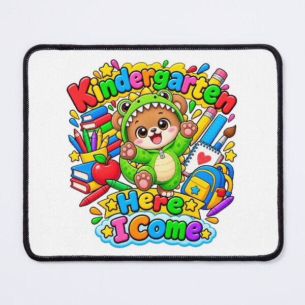 Item preview, Kindergarten Here I Come Cute Dinosaur Bear Back to School designed and sold by QuiteOrbit.