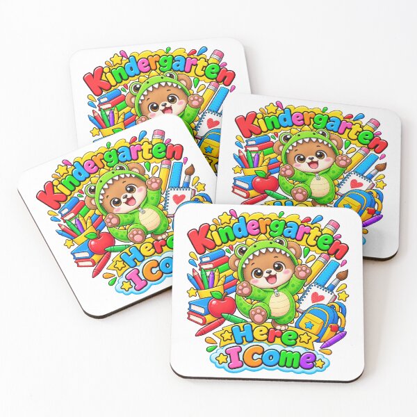Item preview, Kindergarten Here I Come Cute Dinosaur Bear Back to School designed and sold by QuiteOrbit.