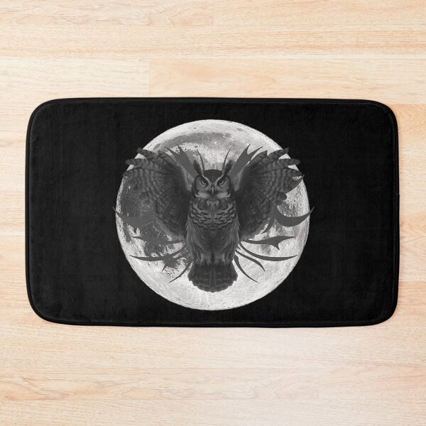Item preview, Owl design, moons, shades of gray designed and sold by Kirei-Lily.