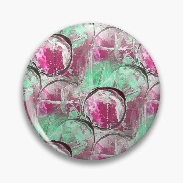 Item preview, Painterly Circle Pattern in Magenta and Green designed and sold by Artistestella.