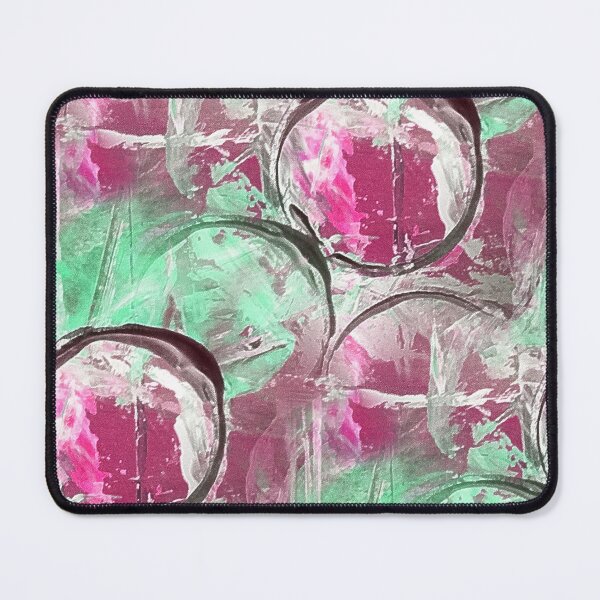 Item preview, Painterly Circle Pattern in Magenta and Green designed and sold by Artistestella.