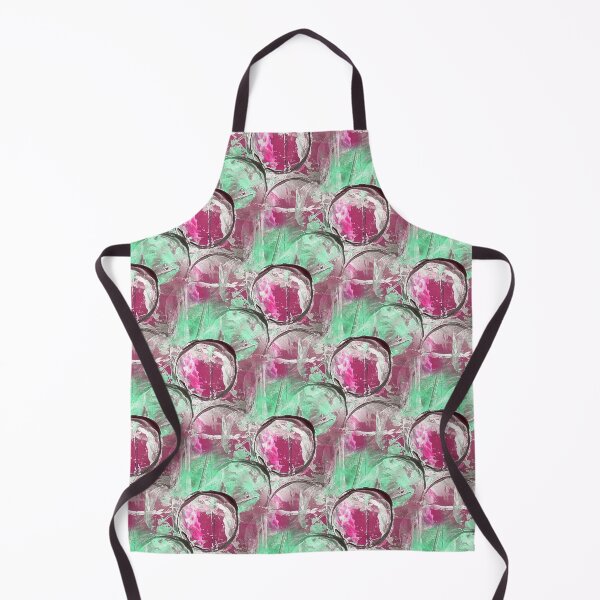 Item preview, Painterly Circle Pattern in Magenta and Green designed and sold by Artistestella.