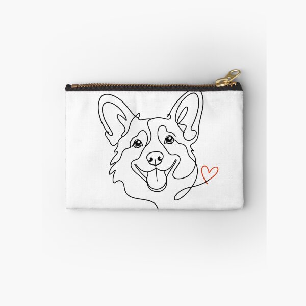 Item preview, Corgi Love One Line Art – Minimalist Dog Face with Heart designed and sold by Divakar Fashion.