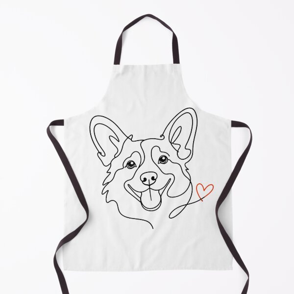 Item preview, Corgi Love One Line Art – Minimalist Dog Face with Heart designed and sold by Divakar Fashion.