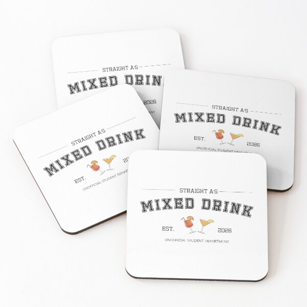 Item preview, Straight A’s Mixed Drinks | Funny Back to College Student Shirt designed and sold by luckyhue.