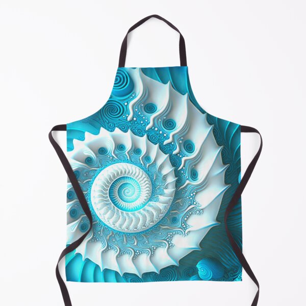 Item preview, Icy Blue and White Spiral Shell designed and sold by RAGANADesign.