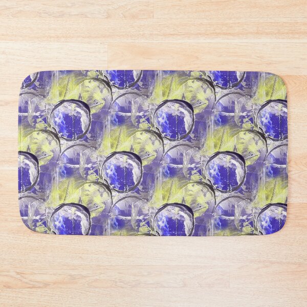 Item preview, Painterly Circle Pattern in Purple and Yellow designed and sold by Artistestella.