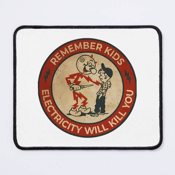 Item preview, Electricity Will Kill You Kids Vintage Retro Warning Sign | ⭐⭐⭐⭐⭐ designed and sold by farmerjohn23.